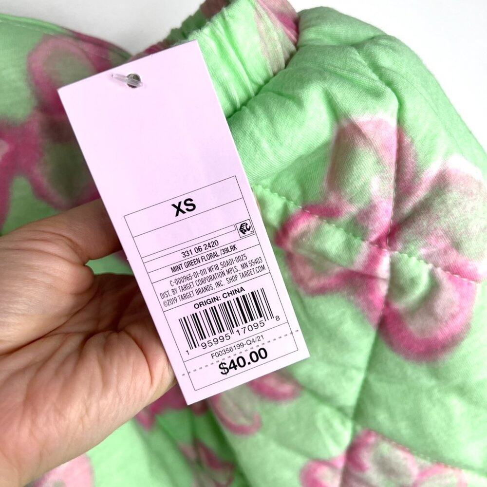 NWT Wild Fable Floral  Quilted Hooded Puffer Jacket XS - Picture 6 of 10